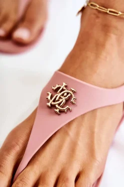 Outlet Boto Damskie Sandałki Różowe Sonner