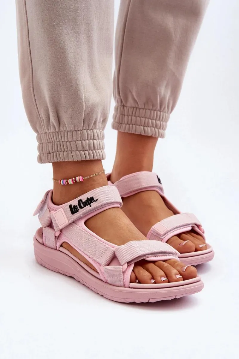 Online Lee Cooper Damskie Sandały LCW-24-34-2613 Różowe