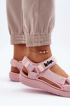 Online Lee Cooper Damskie Sandały LCW-24-34-2613 Różowe