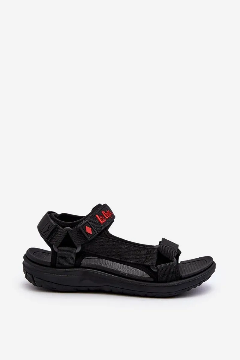 Sandały Płaskie>Lee Cooper Damskie Sandały LCW-24-34-2615 Czarne Czarny