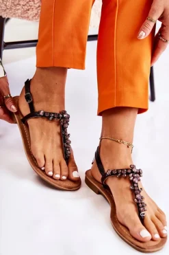 Clearance Damskie buty S.Barski Damskie Sandały Na Lato Czarne Margery