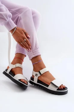 Sale Big Star Shoes Damskie Sandały Na Platformie Big Star NN274777 Białe Biały