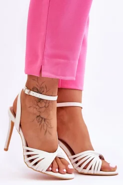 Hot Boto Damskie Sandały Na Szpilce Białe My Darling