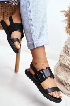 Sandały Gumowe|Sandały Płaskie>ZAXY Damskie Sandały Pachnące Gumowe Czarne DD285051