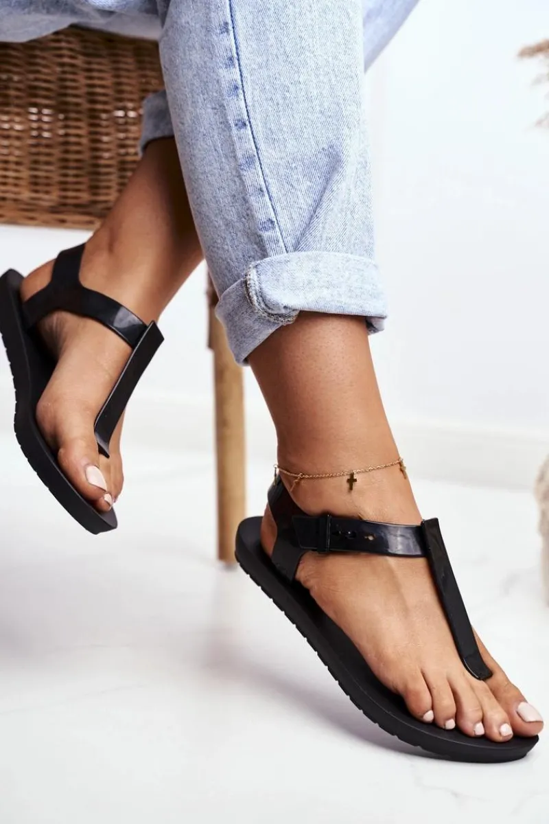 Sale ZAXY Damskie Sandały Pachnące Gumowe Czarne DD285039