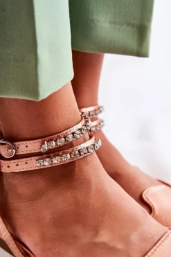 New Boto Damskie Sandały Z Noskiem W Szpic Różowe Amisha