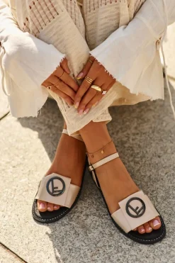 Sandały Płaskie>Damskie buty S.Barski Damskie Sandały Z Ozdobą S.Barski KV27-045 Złote