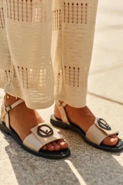 Sandały Płaskie><noscript><img width=