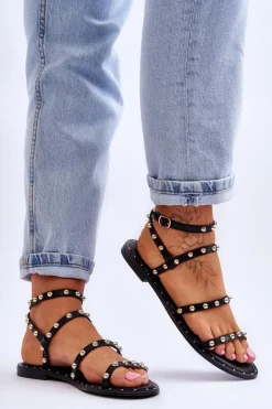 Sandały Płaskie><noscript><img width=