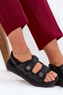 Sandały Płaskie><noscript><img width=