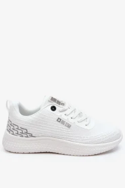 Sale Big Star Shoes Damskie Siateczkowe Buty Sportowe Memory Foam System Big Star LL274664 Białe