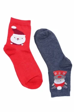 Discount Boto Damskie Skarpetki Dwupak Świąteczny Czarny