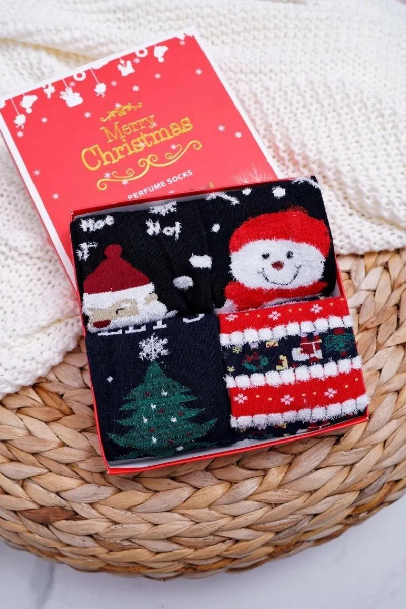 Skarpetki|Skarpetki>COSAS Damskie Skarpetki Pachnące Zestaw 4 Pary Świąteczne A7