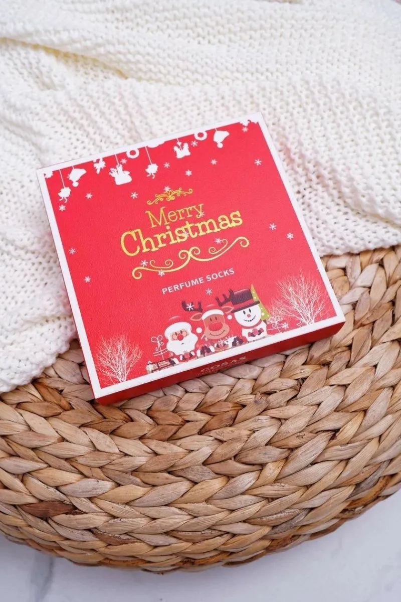 Damskie Skarpetki Pachnące Zestaw 4 Pary Świąteczne A8 Skarpetki|Skarpetki