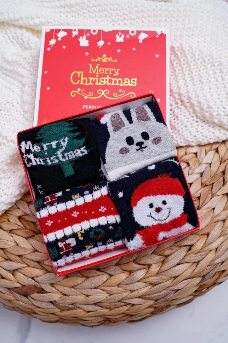 Skarpetki|Skarpetki>COSAS Damskie Skarpetki Pachnące Zestaw 4 Pary Świąteczne A4