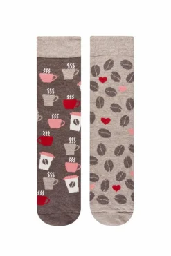 Skarpetki|Skarpetki>Boto Damskie Skarpetki SOXO Good Stuff "nie do pary" kawa