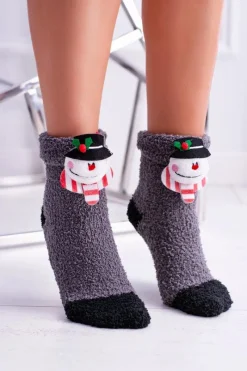 Skarpetki|Skarpetki>Boto Damskie Skarpetki SOXO Świąteczne z Bałwankiem