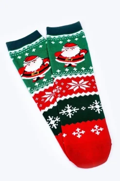 Online Damskie Skarpetki W Świąteczne Wzory Zielone Skarpetki|Skarpetki