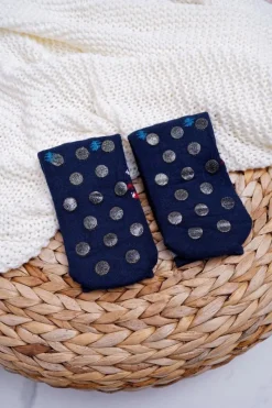 Online Aura.via Damskie Skarpetki Świąteczne Antypoślizgowe Granatowe Z Reniferem