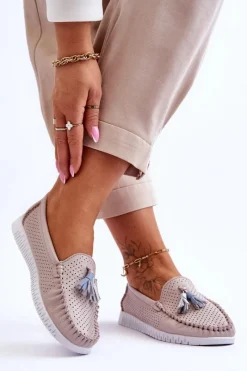 Loafersy Damskie|Mokasyny Damskie Skórzane><noscript><img width=