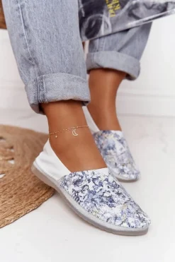 Online Maciejka Damskie Skórzane Baleriny Białe 01930-85