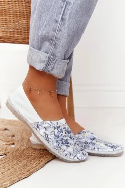 Online Maciejka Damskie Skórzane Baleriny Białe 01930-85