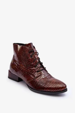 Botki Maciejka|Botki Skórzane>Maciejka Damskie Skórzane Botki 5743C-02 Brązowe Brązowy