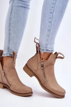 Botki Wiosenne|Brązowe I Beżowe Botki><noscript><img width=