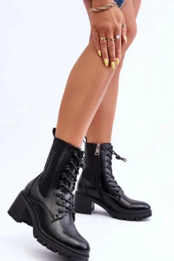 Czarne Botki|Botki Na Obcasie><noscript><img width=