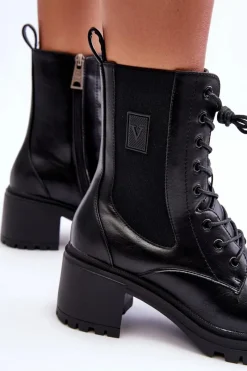 Czarne Botki|Botki Na Obcasie><noscript><img width=