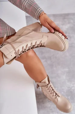 Damskie Trapery|Botki Sznurowane><noscript><img width=