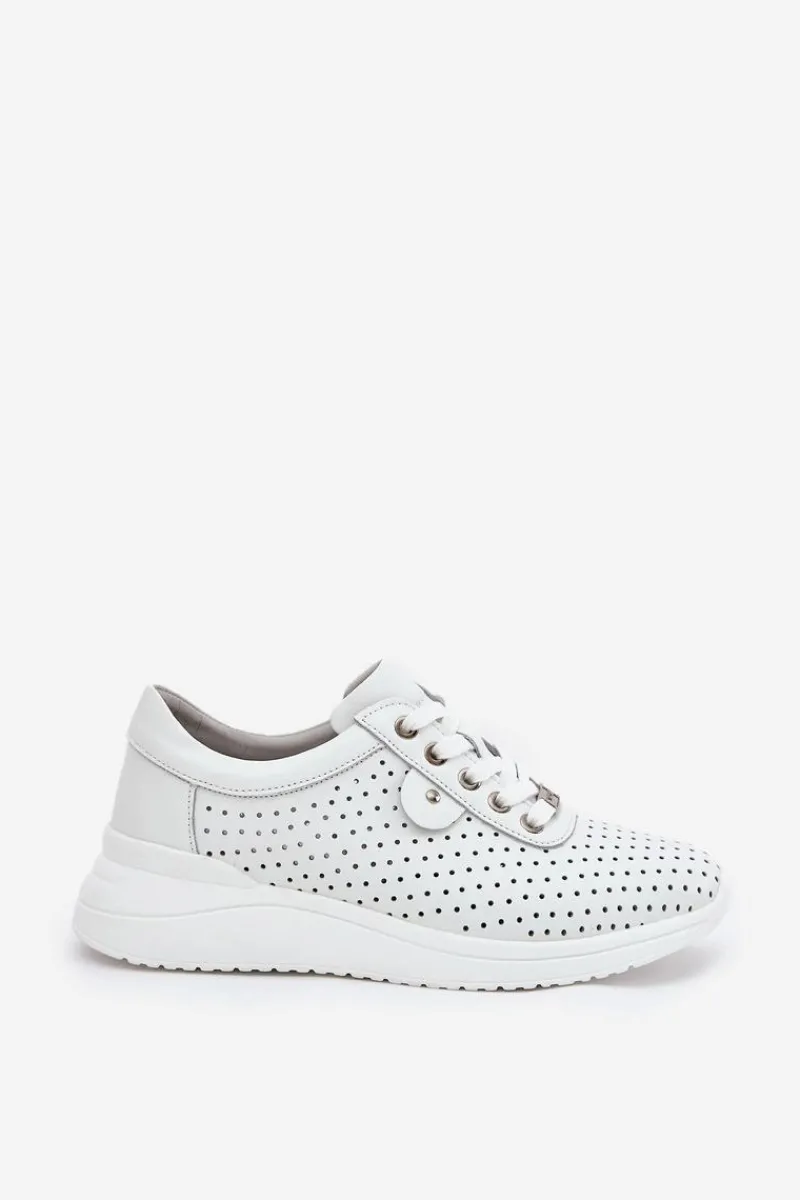 Buty damskie Vinceza Damskie Skórzane Buty Sportowe Vinceza 79532 Białe