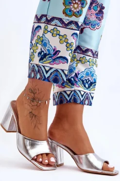 Klapki Na Obcasie|Klapki Damskie Klasyczne><noscript><img width=