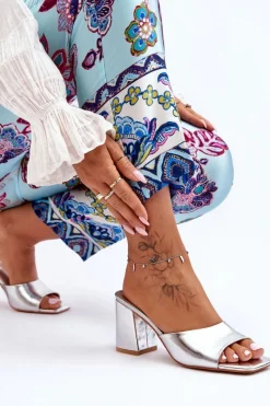 Klapki Na Obcasie|Klapki Damskie Klasyczne><noscript><img width=