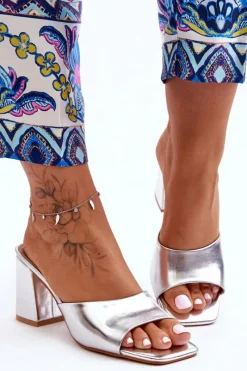 Klapki Na Obcasie|Klapki Damskie Klasyczne><noscript><img width=