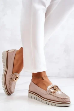 Mokasyny Damskie Skórzane|Mokasyny Na Platformie><noscript><img width=