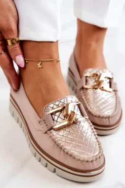 Mokasyny Damskie Skórzane|Mokasyny Na Platformie><noscript><img width=