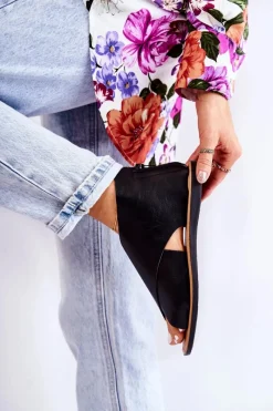 Sandały Płaskie><noscript><img width=