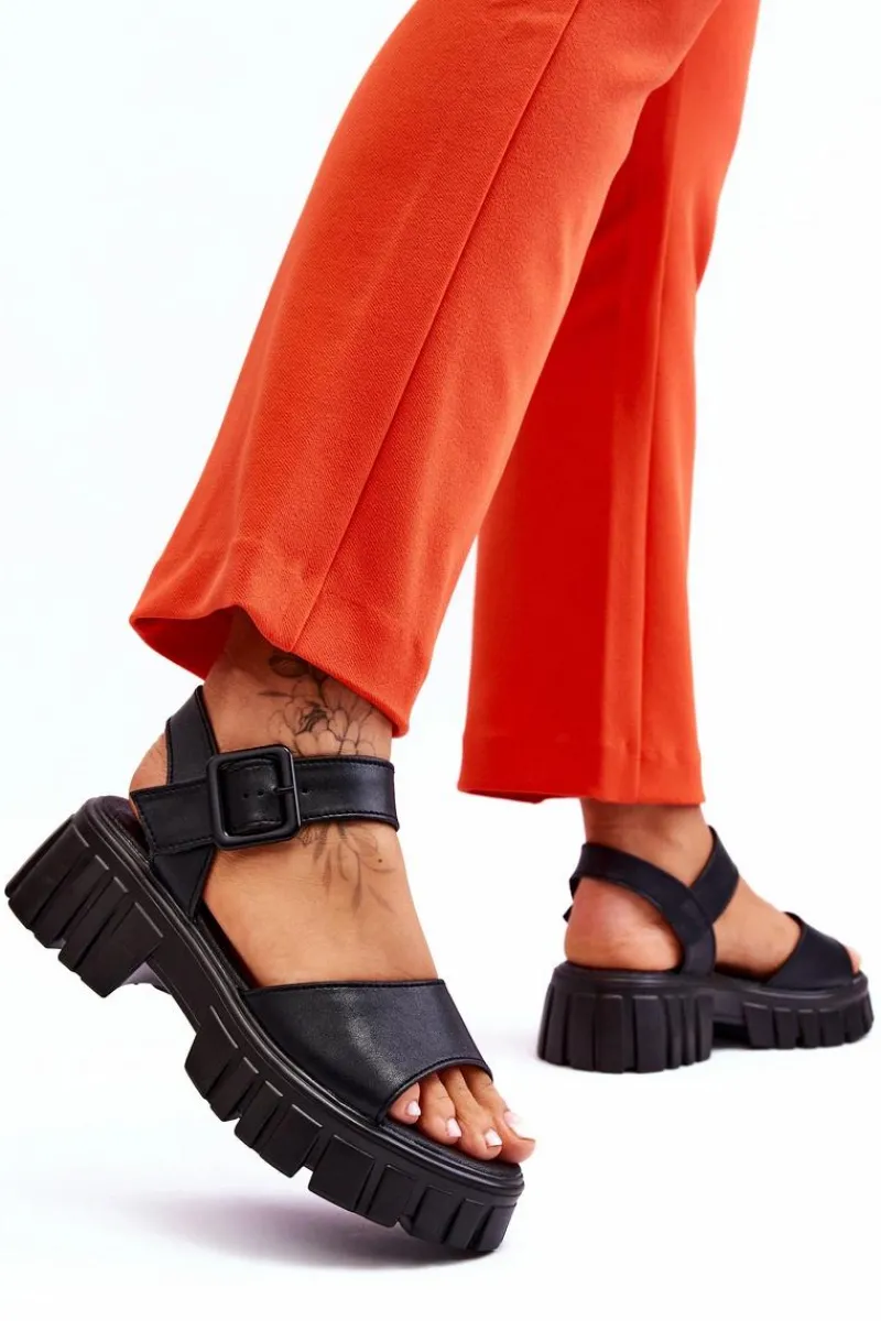 Sandały Płaskie>Buty damskie Vinceza Damskie Skórzane Sandały Na Płaskim Obcasie Czarne Dean