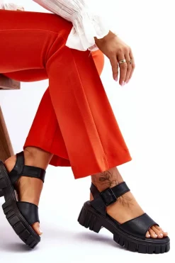 Sandały Płaskie><noscript><img width=