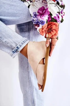 Sandały Płaskie><noscript><img width=