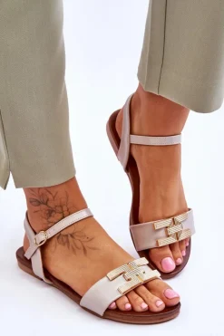 Sandały Płaskie><noscript><img width=