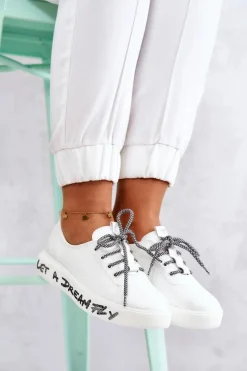 Online Damskie Skórzane Tenisówki Na Platformie Białe Marien Damskie Trampki Damskie Niskie