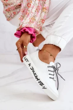 Online Damskie Skórzane Tenisówki Na Platformie Białe Marien Damskie Trampki Damskie Niskie