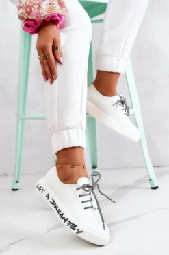 Online Damskie Skórzane Tenisówki Na Platformie Białe Marien Damskie Trampki Damskie Niskie