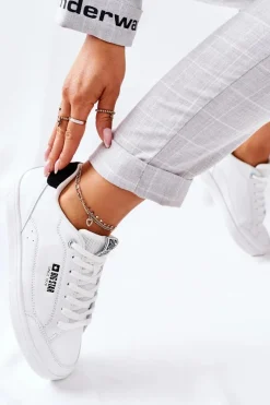 Trampki Damskie Big Star|Trampki Damskie Niskie></noscript>Big Star Shoes Damskie Skórzane Tenisówki Memory Foam BIG STAR II274319 Białe