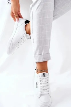 Trampki Damskie Big Star|Trampki Damskie Niskie></noscript>Big Star Shoes Damskie Skórzane Tenisówki Memory Foam BIG STAR II274319 Białe