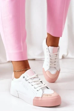 New Big Star Shoes Damskie Skórzane Tenisówki BIG STAR II274027 Białe