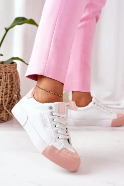 New Big Star Shoes Damskie Skórzane Tenisówki BIG STAR II274027 Białe