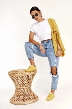 Trampki Damskie Big Star|Trampki Damskie Niskie></noscript>Big Star Shoes Damskie Skórzane Tenisówki BIG STAR HH274142 Żółte